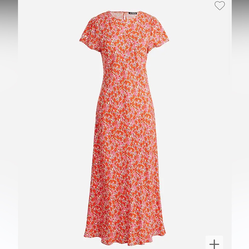J.Crew Short-sleeve Gwyneth cupro-blend slip dress in brilliant blooms